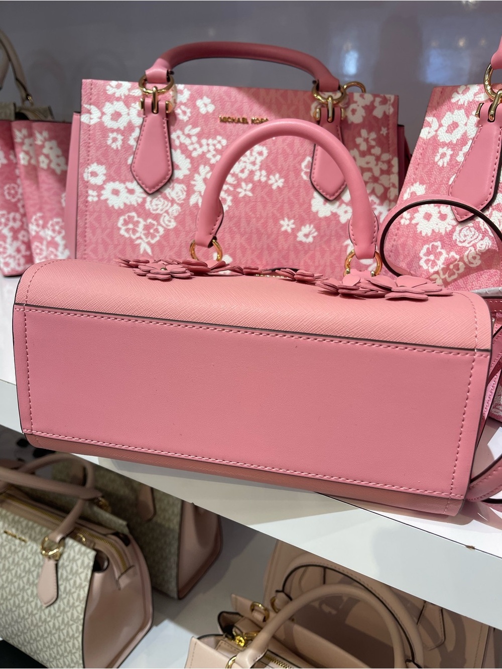 MICHAEL KORS Marilyn Sm Floral Embellished Satchel Messenger Cros
Carnation 
NWT - Picture 5 of 16